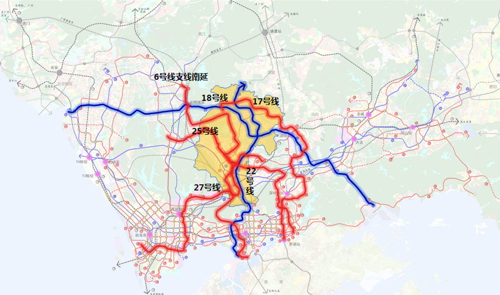 深圳地铁6号线和22号线新进展来了!都将连接东莞