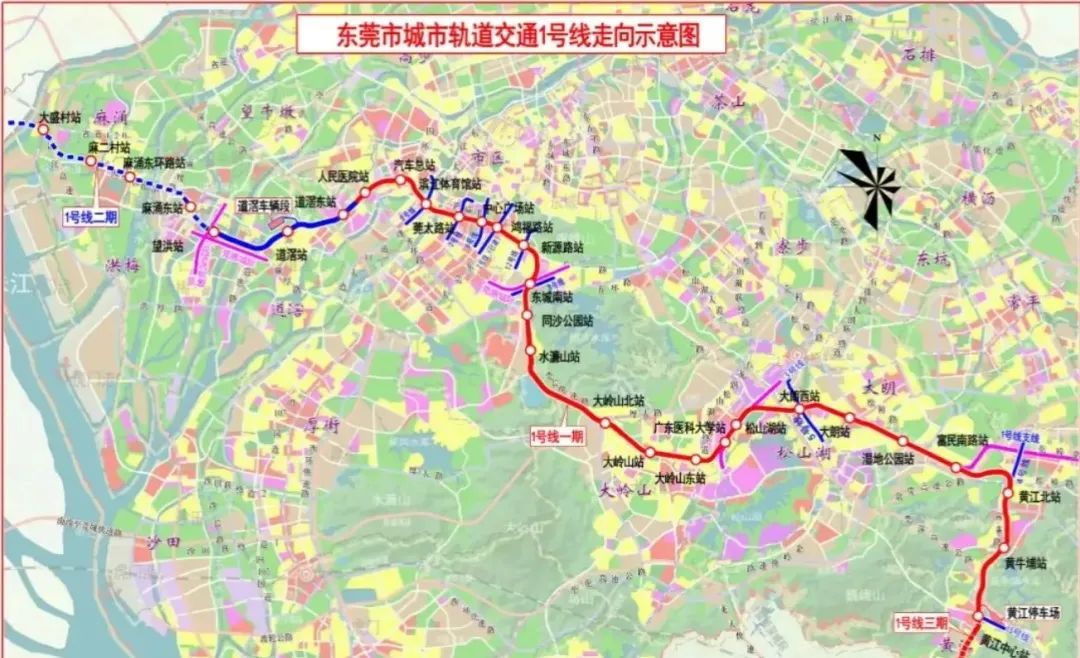 东莞地铁1号线线路图图片